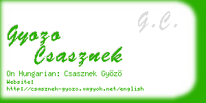 gyozo csasznek business card