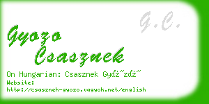 gyozo csasznek business card